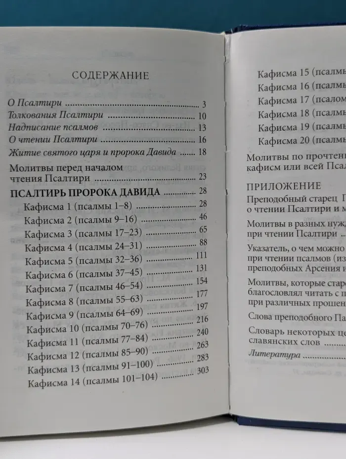 Псалтирь с толкованием, с молитвами о живых и усопших, с указанием чтений на всякую потребу по наставлениям преподобного Паисия Святогорца