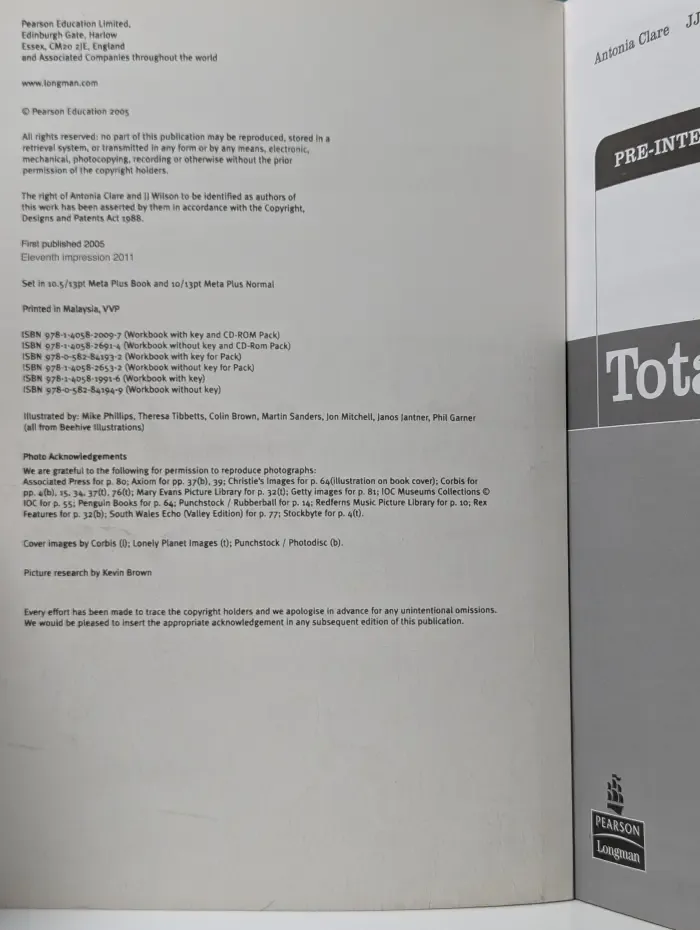 Pre-Intermediate. Total English. Workbook with Key