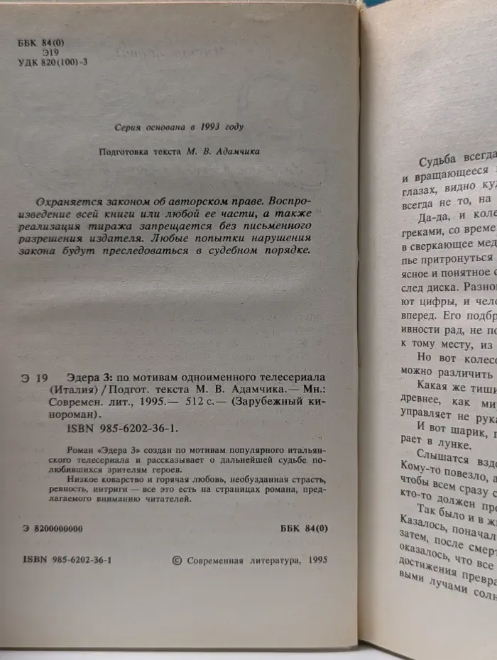 Зарубежный кинороман. Эдера 3