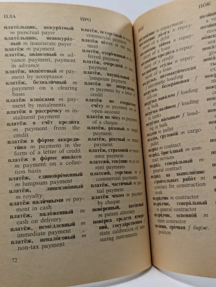 Краткий русско-английский коммерческий словарь