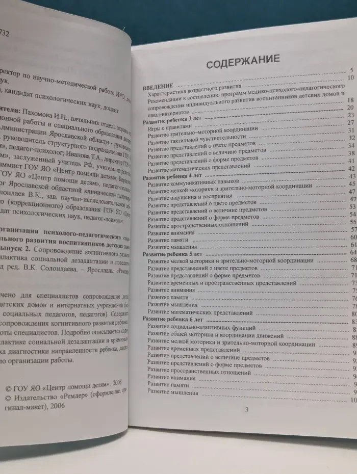Содержание и организация психолого-педагогического сопровождения индивидуального развития воспитанников детских домов и школ-интернатов. Выпуск № 2