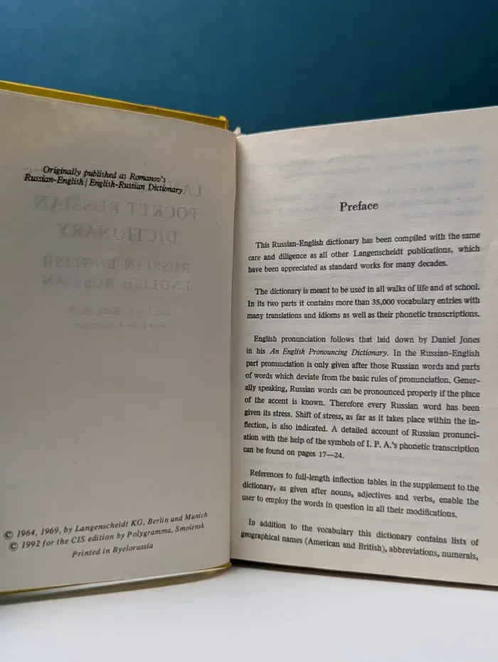 Langenscheidt Pocket Russian Dictionary