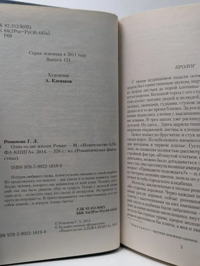 Романтическая фантастика. Одна на две жизни