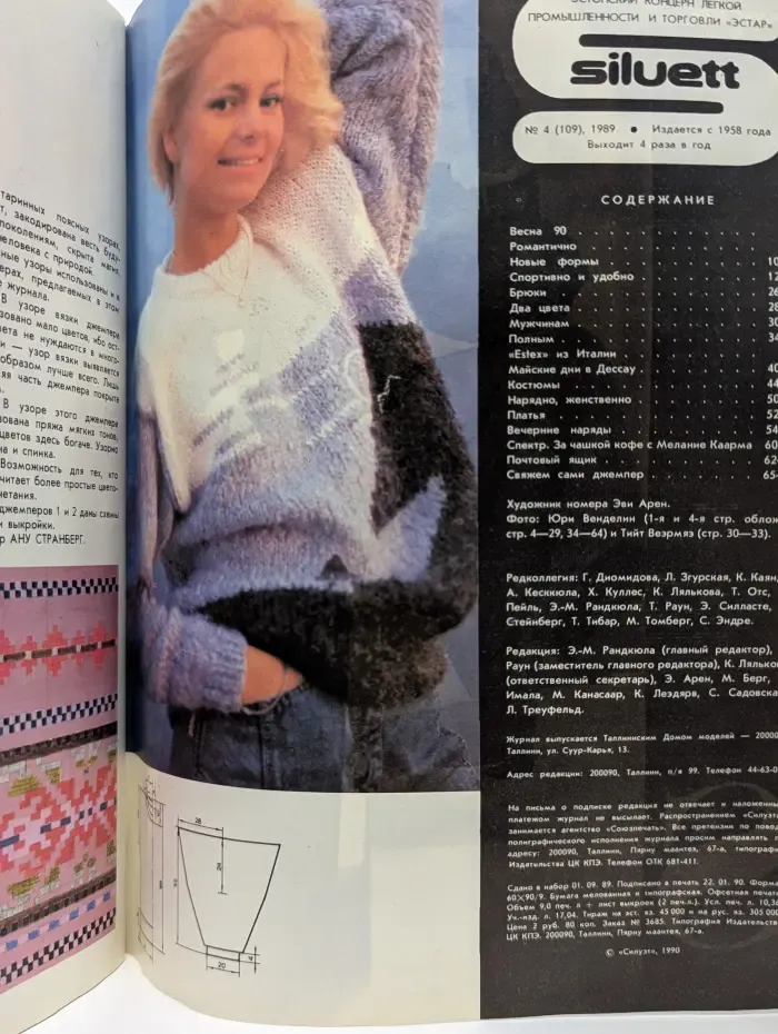 Siluett. Мода весны 90. Выпуск № 4/1989