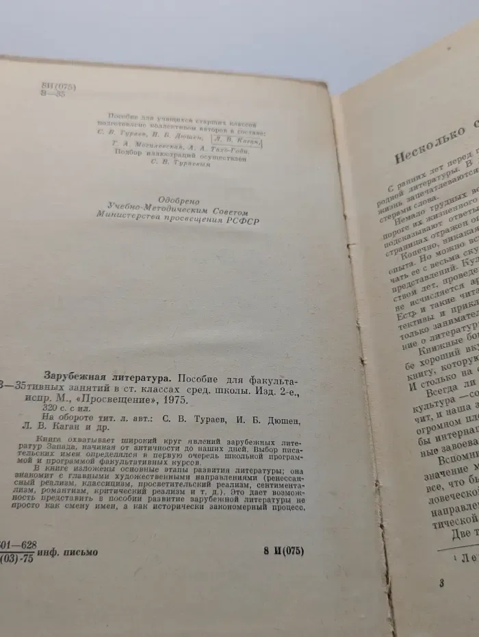 Зарубежная литература. Пособие для факультативных занятий в старших классах средней школы
