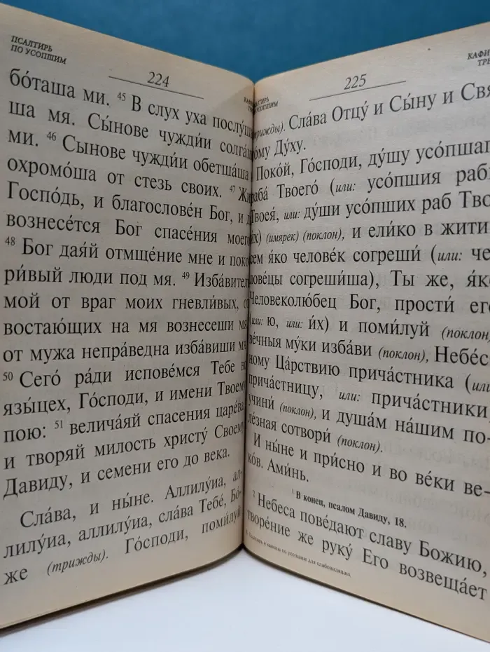 Псалтирь и каноны по усопшим для слабовидящих