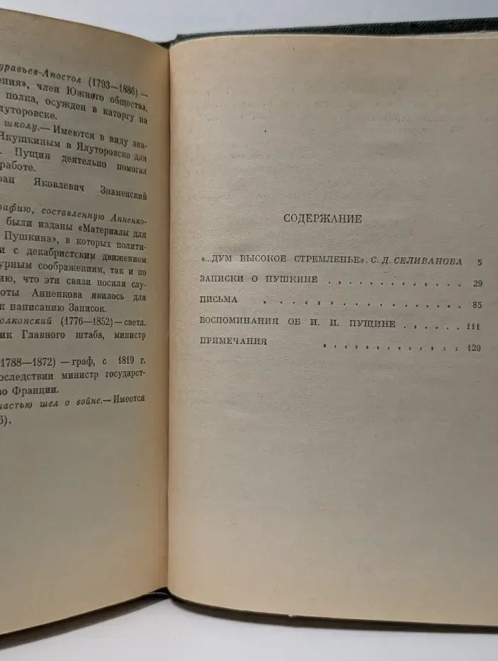 Записки о Пушкине. Письма