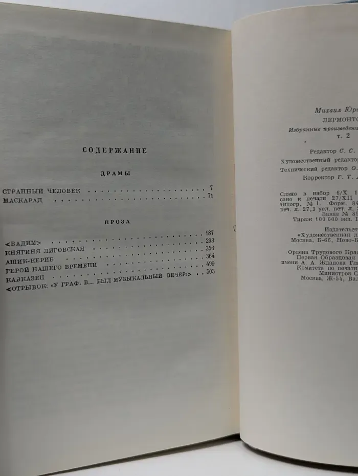 М. Ю. Лермонтов. Избранные произведения в 2 томах. Том 2