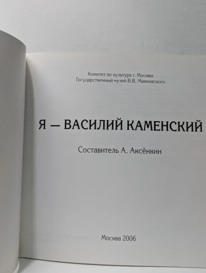 Я - Василий Каменский