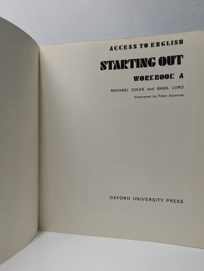 Access to English. Starting Out. Workbook A