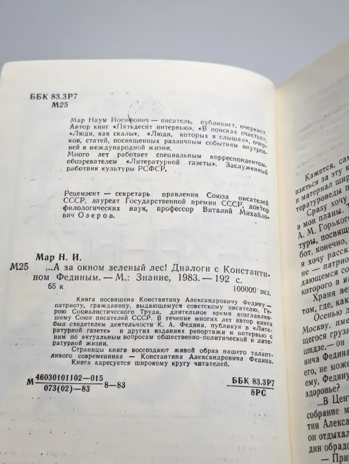 А за окном зеленый лес