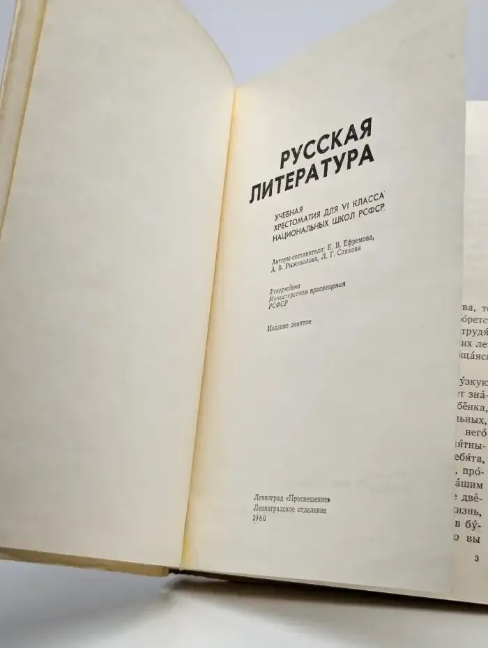 Русская литература. 6 класс