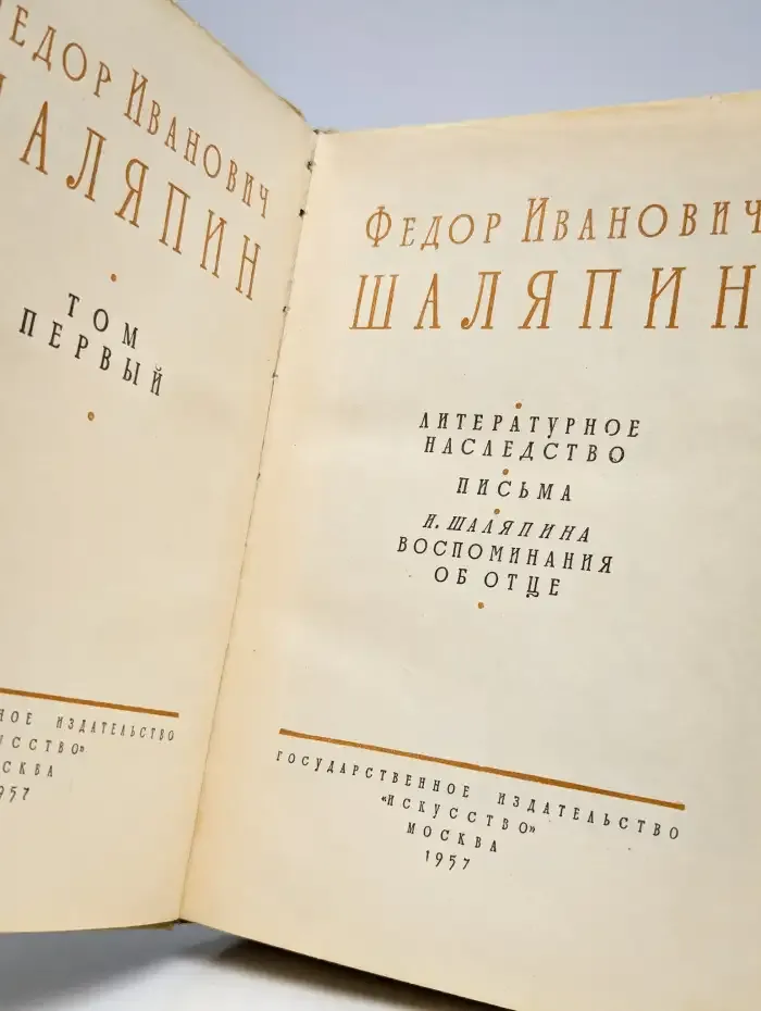 Ф. И. Шаляпин. В двух томах. Том 1