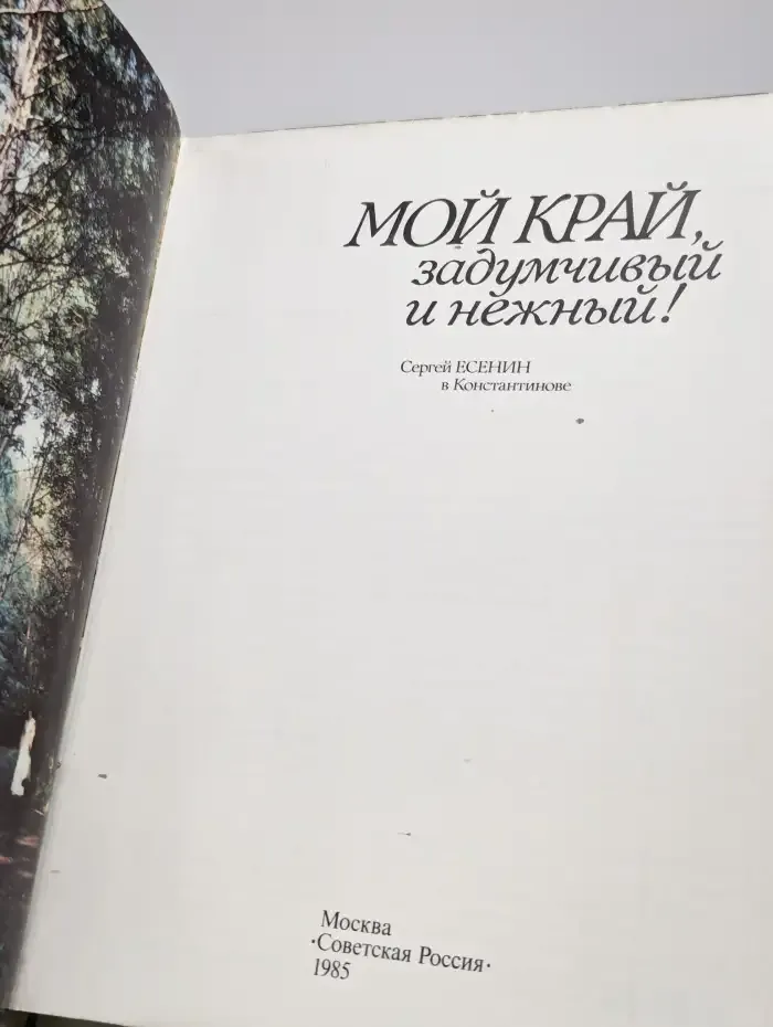 Мой край, задумчивый и нежный!