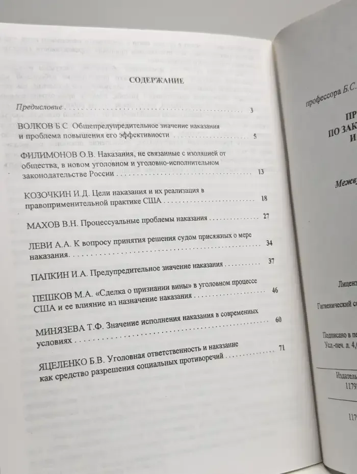 Проблемы наказания по законодательству России