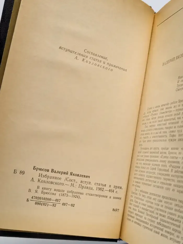 В. Я. Брюсов. Избранное