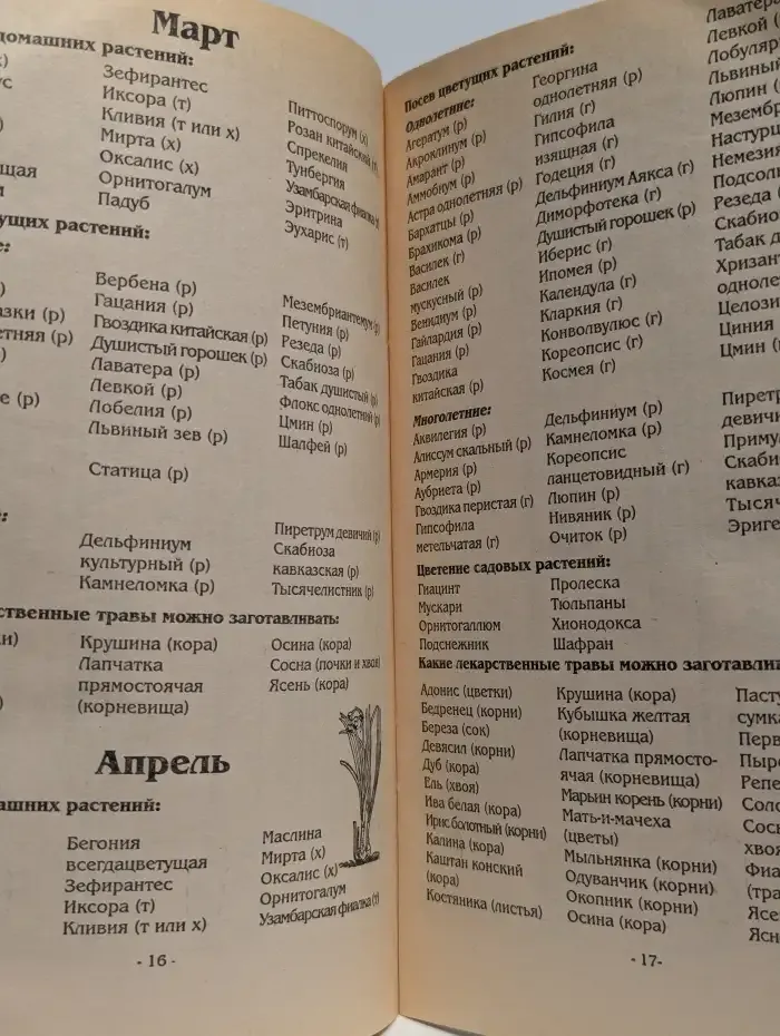 Астрокалендарь земледельца 2002 год