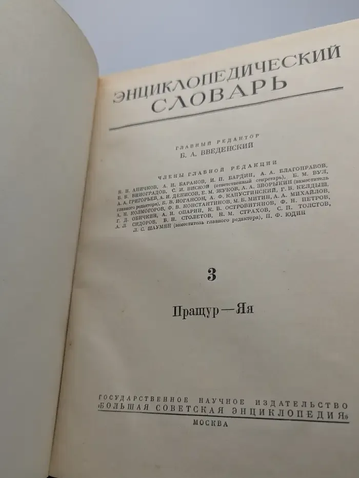 Энциклопедический словарь. Том 3. Пращур-Яя