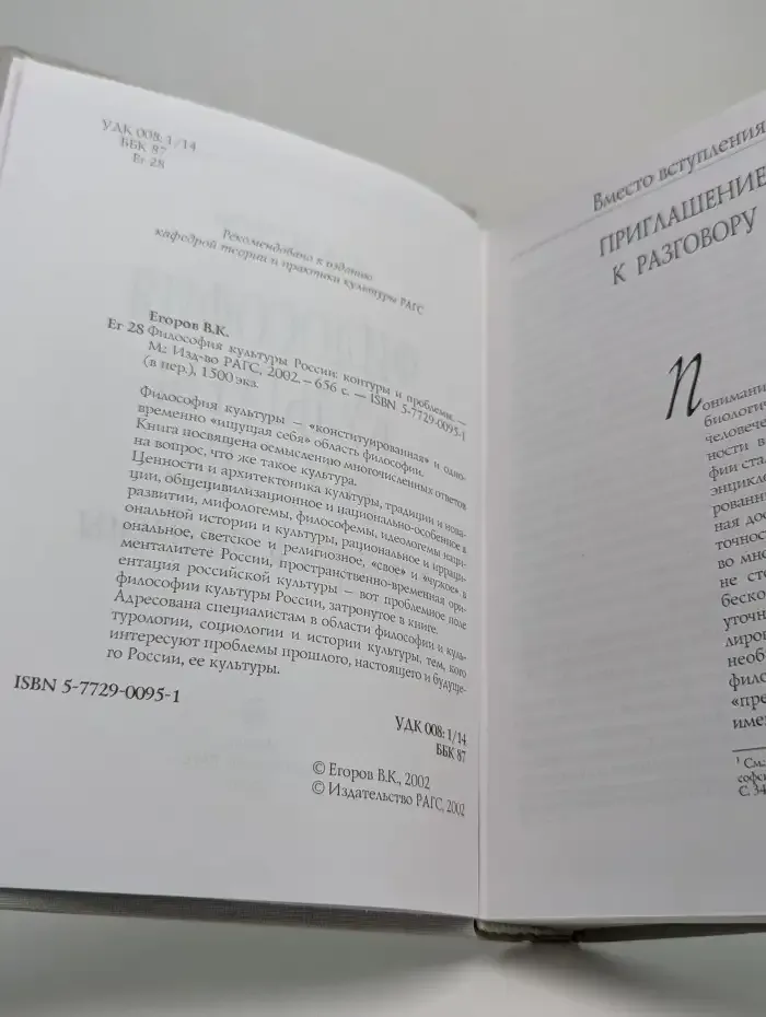 Философия культуры России: контуры и проблемы