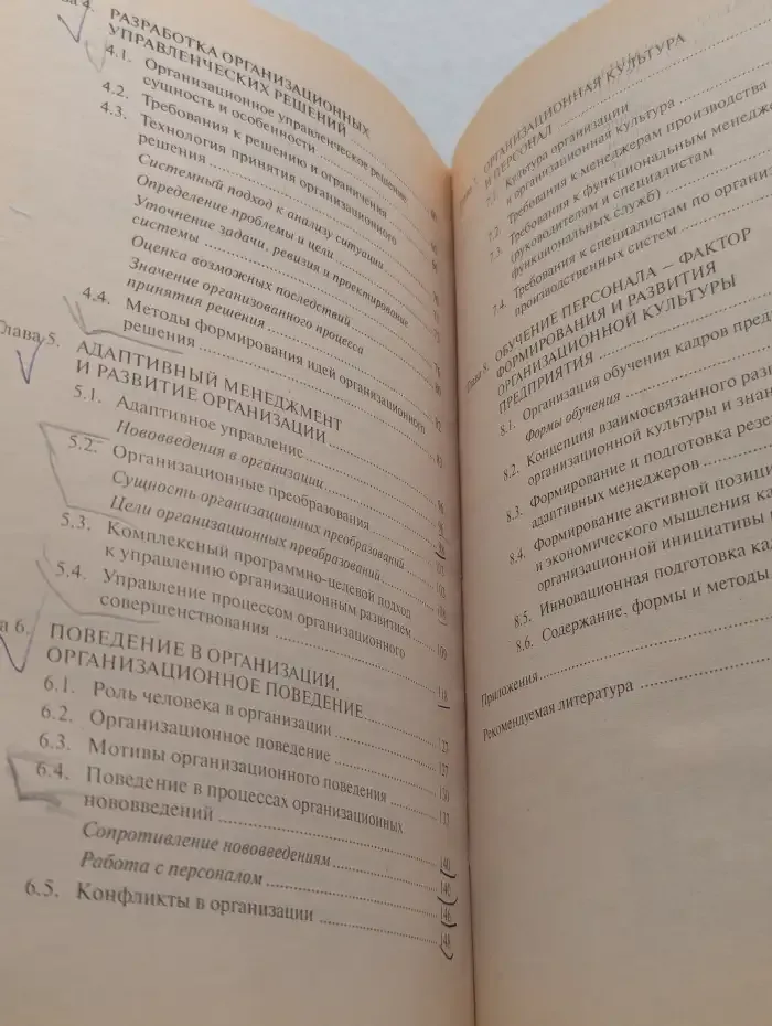 Менеджмент: основы организации