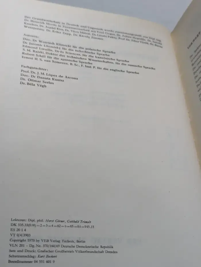 Technik-Wörterbuch Spektroskopie - Spektralanalyse