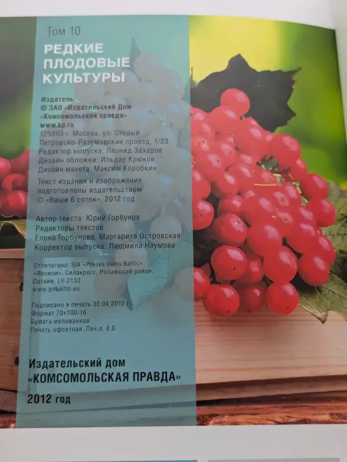 Редкие плодовые культуры. Том 10