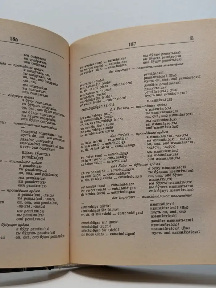 Немецко-русский, русско-немецкий словарь. Слова и их грамматические формы