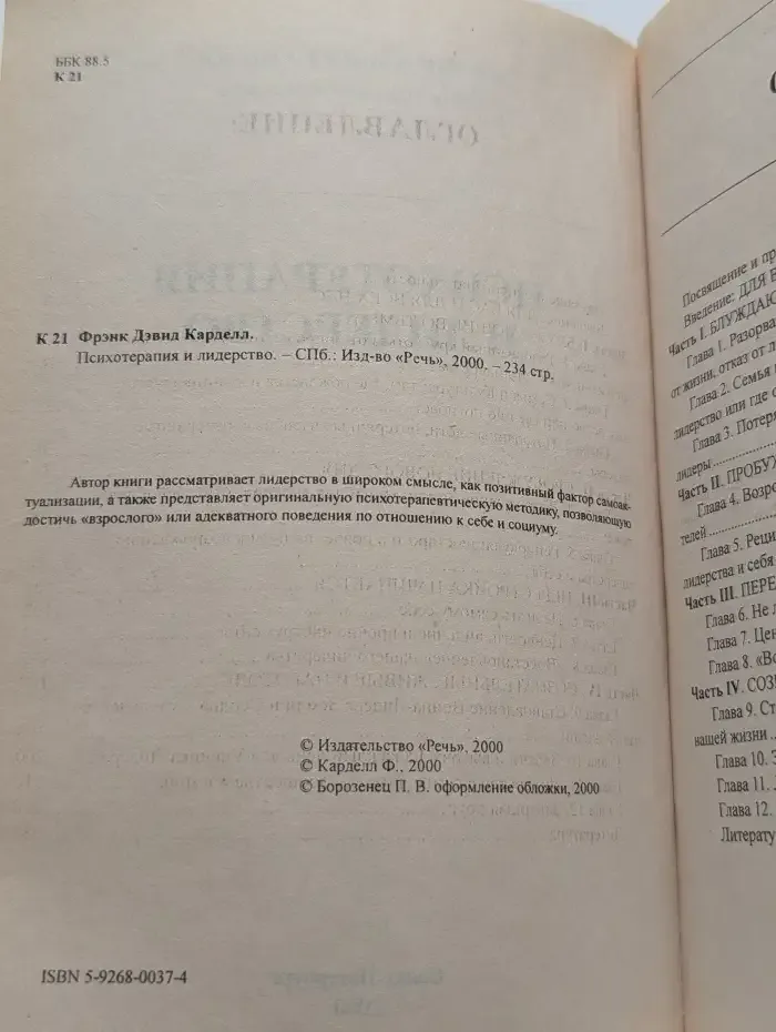 Психотерапия и лидерство