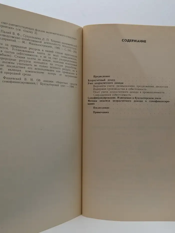 Хозрасчетный доход и самофинансирование. Вопросы учета и анализа