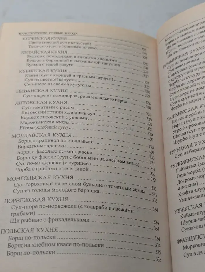 Классические первые блюда
