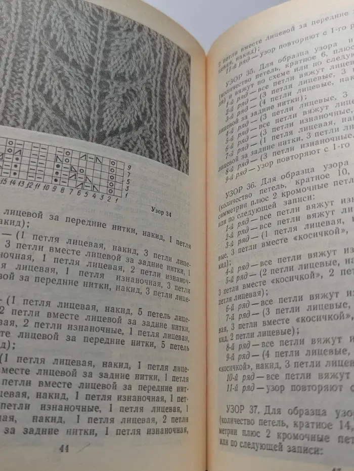 50 узоров вязания спицами