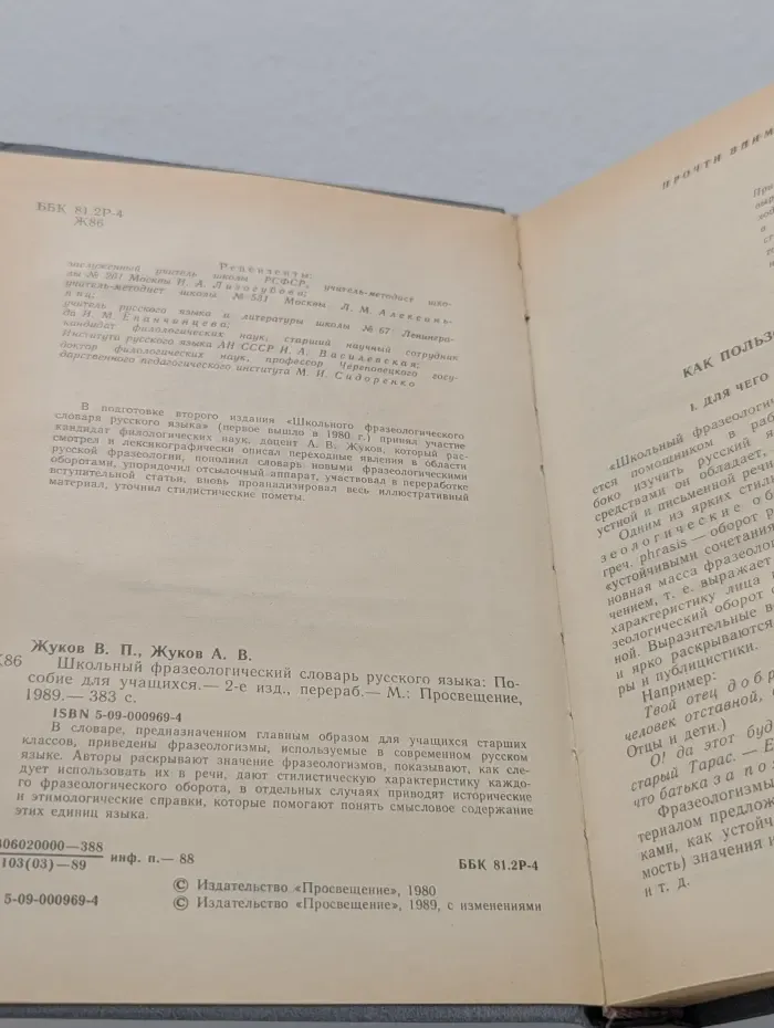 Школьный фразеологический словарь русского языка