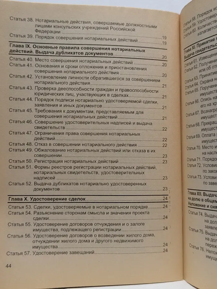 Актуальный закон. Основы законодательства Российской Федерации о нотариате