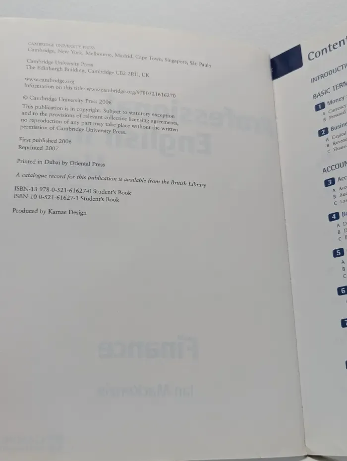 Professional English in Use. Finance