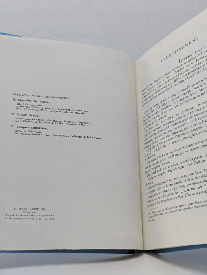 Cours de Langue et de Civilisation Francaises. Tom 3