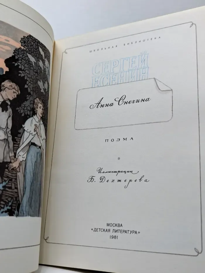 Школьная библиотека. Анна Снегина