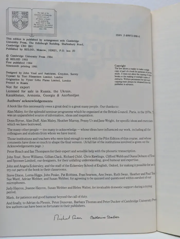 The Cambridge English Course 1. Student's Book