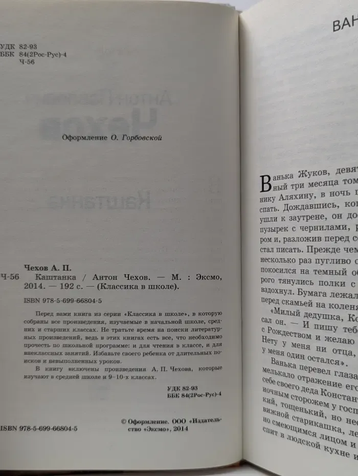Классика в школе. Каштанка