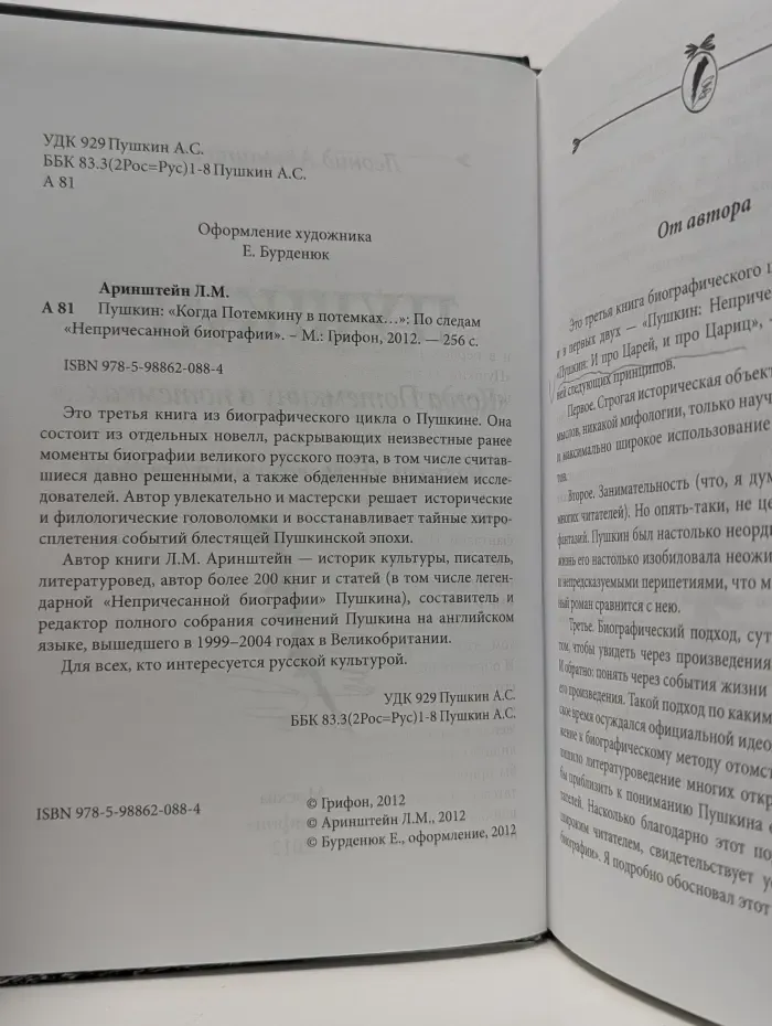 Пушкин. Когда Потемкину в потемках