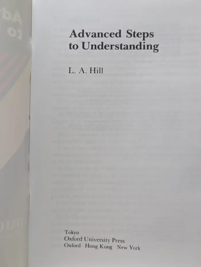 Advanced Steps to Understanding