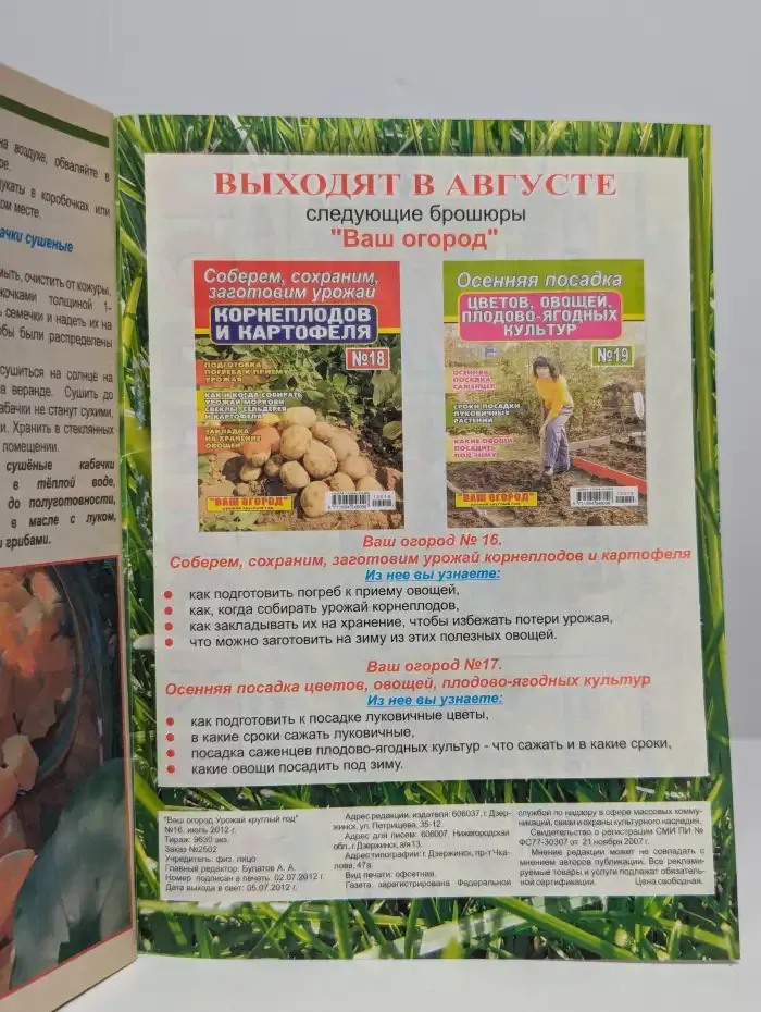 Журнал "Ваш огород". №16, 2012